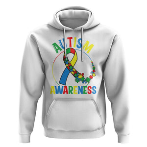 Autism Awareness Hoodie Spectrum Ribbon TS01 White Printyourwear