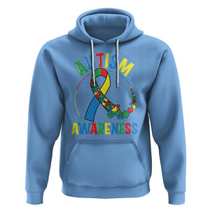 Autism Awareness Hoodie Spectrum Ribbon TS01 Carolina Blue Printyourwear