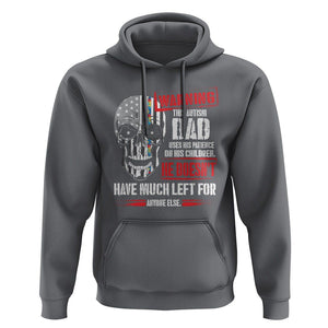 Autism Awareness Hoodie Warning This Autism Dad Uses His Patience On His Children Father's Day TS09 Charcoal Print Your Wear