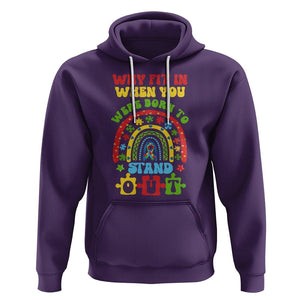 Autism Awareness Hoodie Why Fit In When You Were Born To Stand Out TS09 Purple Printyourwear