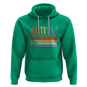 Autism Awareness Month Hoodie In April We Wear Blue Retro Vintage Puzzle Piece TS01 Irish Green Printyourwear