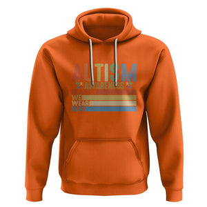 Autism Awareness Month Hoodie In April We Wear Blue Retro Vintage Puzzle Piece TS01 Orange Printyourwear