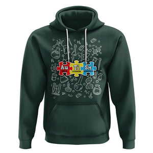 Autism Awareness Puzzle Periodic Table Autistic Hoodie TS09 Dark Forest Green Printyourwear