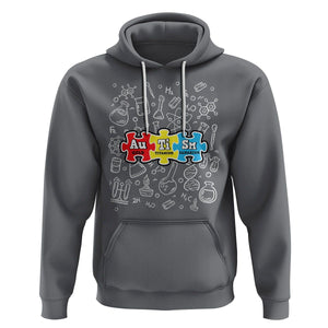 Autism Awareness Puzzle Periodic Table Autistic Hoodie TS09 Charcoal Printyourwear