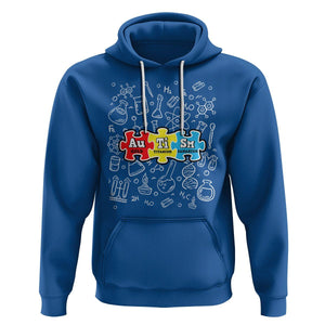 Autism Awareness Puzzle Periodic Table Autistic Hoodie TS09 Royal Blue Printyourwear