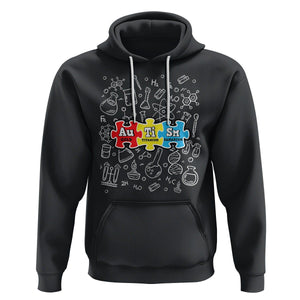 Autism Awareness Puzzle Periodic Table Autistic Hoodie TS09 Black Printyourwear