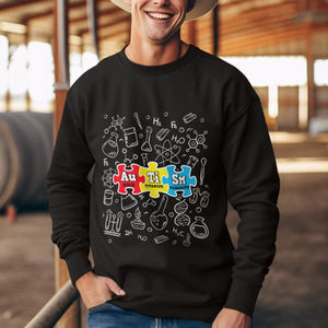 Autism Awareness Puzzle Periodic Table Autistic Sweatshirt TS09 Printyourwear