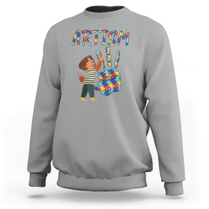 Autism Awareness Sweatshirt Artism Puzzle Boys Men Artist Autistic TS09 Sport Gray Printyourwear