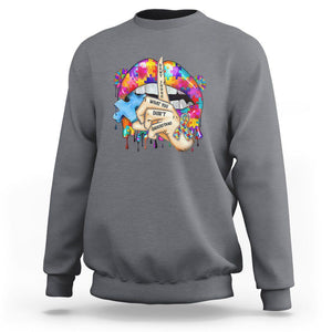 Autism Awareness Sweatshirt Don't Jundge What You Don't Understand Puzzle Lip TS09 Charcoal Printyourwear