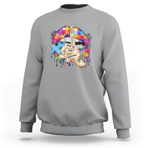 Autism Awareness Sweatshirt Don't Jundge What You Don't Understand Puzzle Lip TS09 Sport Gray Printyourwear