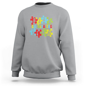 Autism Awareness Sweatshirt Rizz'em With The Tism Autistic TS09 Sport Gray Printyourwear