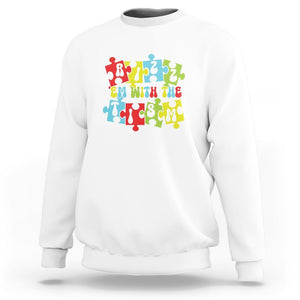 Autism Awareness Sweatshirt Rizz'em With The Tism Autistic TS09 White Printyourwear