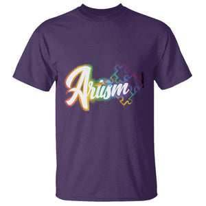 Autism Awareness T Shirt Artism Artist Autistic Rainbow Puzzle Aesthetic TS09 Purple Printyourwear