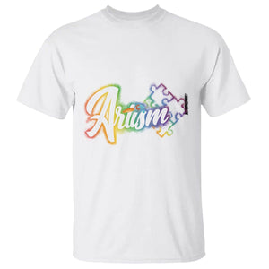 Autism Awareness T Shirt Artism Artist Autistic Rainbow Puzzle Aesthetic TS09 White Printyourwear