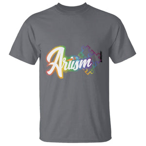 Autism Awareness T Shirt Artism Artist Autistic Rainbow Puzzle Aesthetic TS09 Charcoal Printyourwear