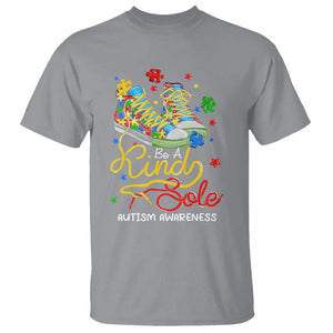 Autism Awareness T Shirt Be A King Sole Puzzle Shoe TS09 Sport Gray Printyourwear