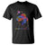 Autism Awareness T Shirt Colorful Sunflower With Bird Spectrum Ribbon TS01 Black Printyourwear