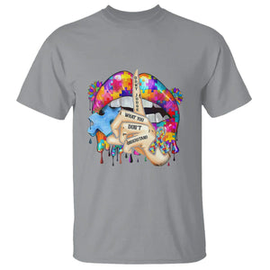 Autism Awareness T Shirt Don't Jundge What You Don't Understand Puzzle Lip TS09 Sport Gray Printyourwear