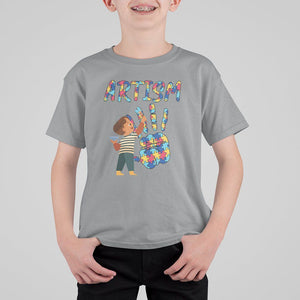 Autism Awareness T Shirt For Kid Artism Puzzle Boys Men Artist Autistic TS09 Sport Gray Printyourwear