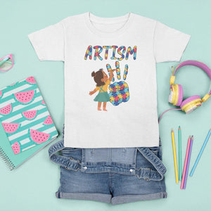 Autism Awareness T Shirt For Kid Artism Puzzle Girls Women Artist Autistic TS09 White Printyourwear