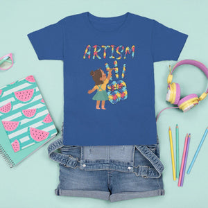 Autism Awareness T Shirt For Kid Artism Puzzle Girls Women Artist Autistic TS09 Royal Blue Printyourwear