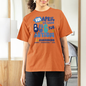 Autism Awareness T Shirt For Women In April We Wear Blue Accept Understand Love TS01 Orange Printyourwear