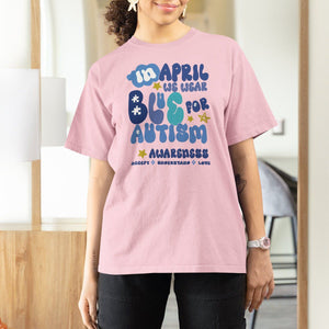 Autism Awareness T Shirt For Women In April We Wear Blue Accept Understand Love TS01 Light Pink Printyourwear