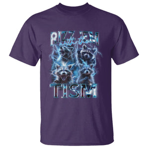 Autism Awareness T Shirt Rizz Em With The Tism Funny Meme Autistic Raccoon TS09 Purple Printyourwear