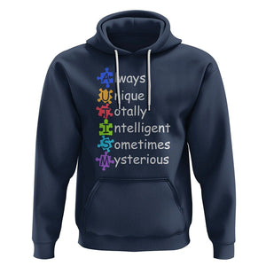 Autism Definition Hoodie Always Unique Totally Intelligent Sometimes Mysterious TS01 Navy Printyourwear