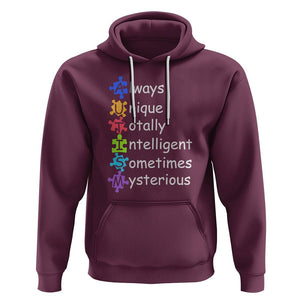 Autism Definition Hoodie Always Unique Totally Intelligent Sometimes Mysterious TS01 Maroon Printyourwear