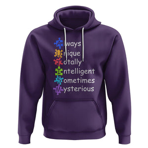 Autism Definition Hoodie Always Unique Totally Intelligent Sometimes Mysterious TS01 Purple Printyourwear