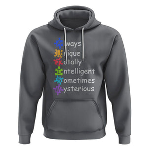 Autism Definition Hoodie Always Unique Totally Intelligent Sometimes Mysterious TS01 Charcoal Printyourwear