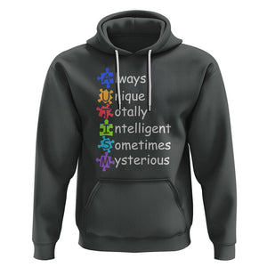 Autism Definition Hoodie Always Unique Totally Intelligent Sometimes Mysterious TS01 Dark Heather Printyourwear