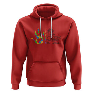 Autism Definition Hoodie Always Unique Totally Interesting Sometimes Mysterious Puzzle Hand TS01 Red Printyourwear