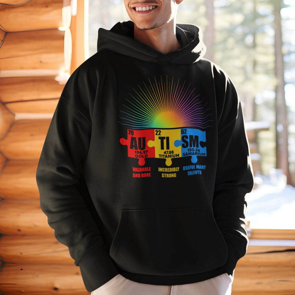 Autism Definition Hoodie Chemical Element Periodic Table Puzzle Piece TS02 Printyourwear