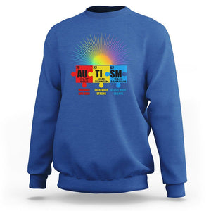 Autism Definition Sweatshirt Chemical Element Periodic Table Puzzle Piece TS02 Royal Blue Printyourwear