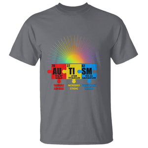 Autism Definition T Shirt Chemical Element Periodic Table Puzzle Piece TS02 Charcoal Printyourwear