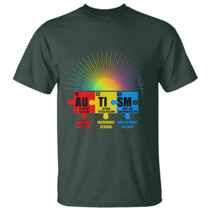 Autism Definition T Shirt Chemical Element Periodic Table Puzzle Piece TS02 Dark Forest Green Printyourwear