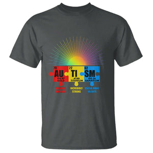 Autism Definition T Shirt Chemical Element Periodic Table Puzzle Piece TS02 Dark Heather Printyourwear