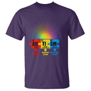 Autism Definition T Shirt Chemical Element Periodic Table Puzzle Piece TS02 Purple Printyourwear