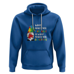 Autism Gnome Hoodie What Makes You Different Makes You Beautiful Puzzle Piece TS02 Royal Blue Printyourwear