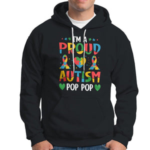 Autism Grandpa Hoodie I'm A Proud Autism Pop Pop TS01 Black Printyourwear