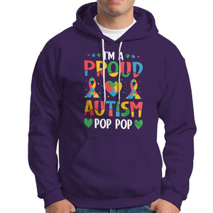 Autism Grandpa Hoodie I'm A Proud Autism Pop Pop TS01 Purple Printyourwear