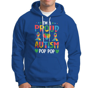 Autism Grandpa Hoodie I'm A Proud Autism Pop Pop TS01 Royal Blue Printyourwear