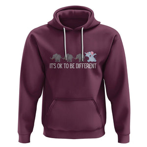 Autism It's Ok To Be Different Elephant Shirt Funny Elephant Hoodie TS01 Maroon Printyourwear