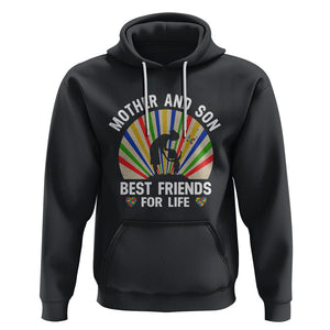 Autism Mom Hoodie Mother And Son Best Friends For Life Retro TS01 Black Printyourwear