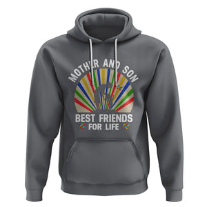 Autism Mom Hoodie Mother And Son Best Friends For Life Retro TS01 Charcoal Printyourwear