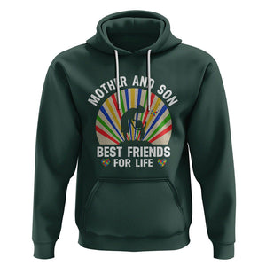 Autism Mom Hoodie Mother And Son Best Friends For Life Retro TS01 Dark Forest Green Printyourwear