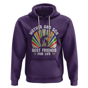 Autism Mom Hoodie Mother And Son Best Friends For Life Retro TS01 Purple Printyourwear