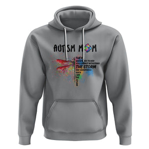 Autism Mom Hoodie She Whispered Back I Am The Storm Rainbow Dragonfly TS02 Sport Gray Printyourwear